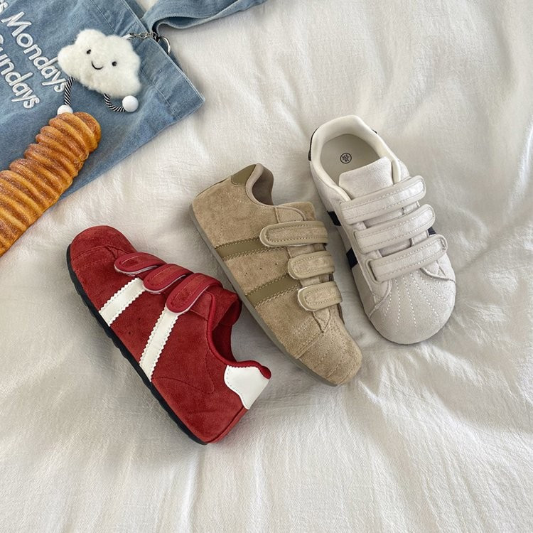 Retro รอบ Toe Velcro หนา Soled ผู้หญิงรองเท้าผ้าใบฤดูใบไม้ร่วงฤดูหนาวสไตล์ใหม่แฟชั่นสบายสวมใส่ด้านนอก Anti-Slip Wear-Resist