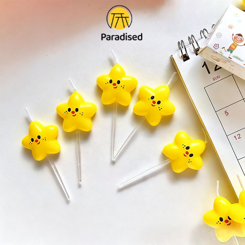 PAตกแต่งเค้กเทียนดาวห้าแฉกน่ารักวันเกิดเบเกอรี่ปาร์ตี้การ์ตูน