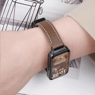 สายแม่เหล็กหนัง for สมาร์ทว็อช Huawei Band 11/11Pro 10 9 8 NFC สร้อยข้อมือเปลี่ยนกีฬาอ่อน แถบแม่เหล็กปรับได้