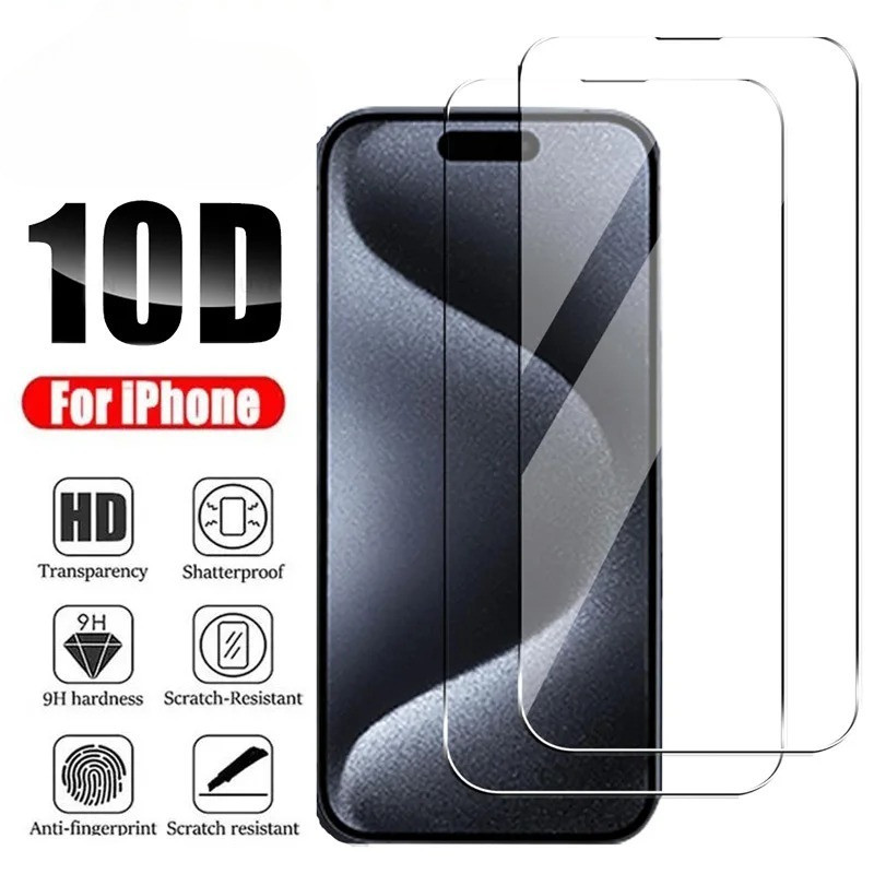 ฟิล์มกระจกนิรภัยสําหรับ Apple iPhone 17 16e 16 15 14 13 12 Plus Pro Max Mini Air โทรศัพท์ด้านหน้า + 