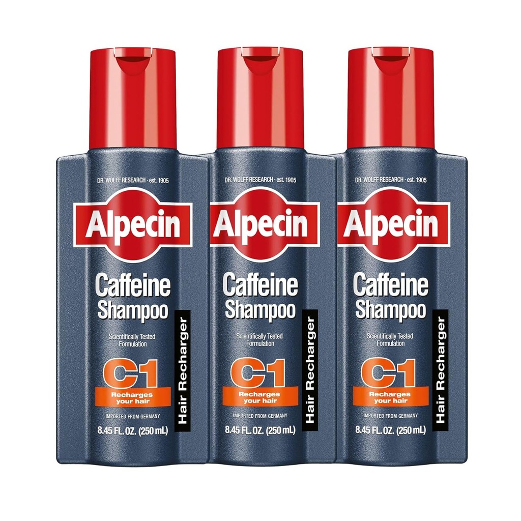 Alpecin C1 Caffeine Shampoo 8.45 fl Oz (แพ็ค 3 ชิ้น) I Hair Performance Enhancer I ส่งเสริมการเจริญเ