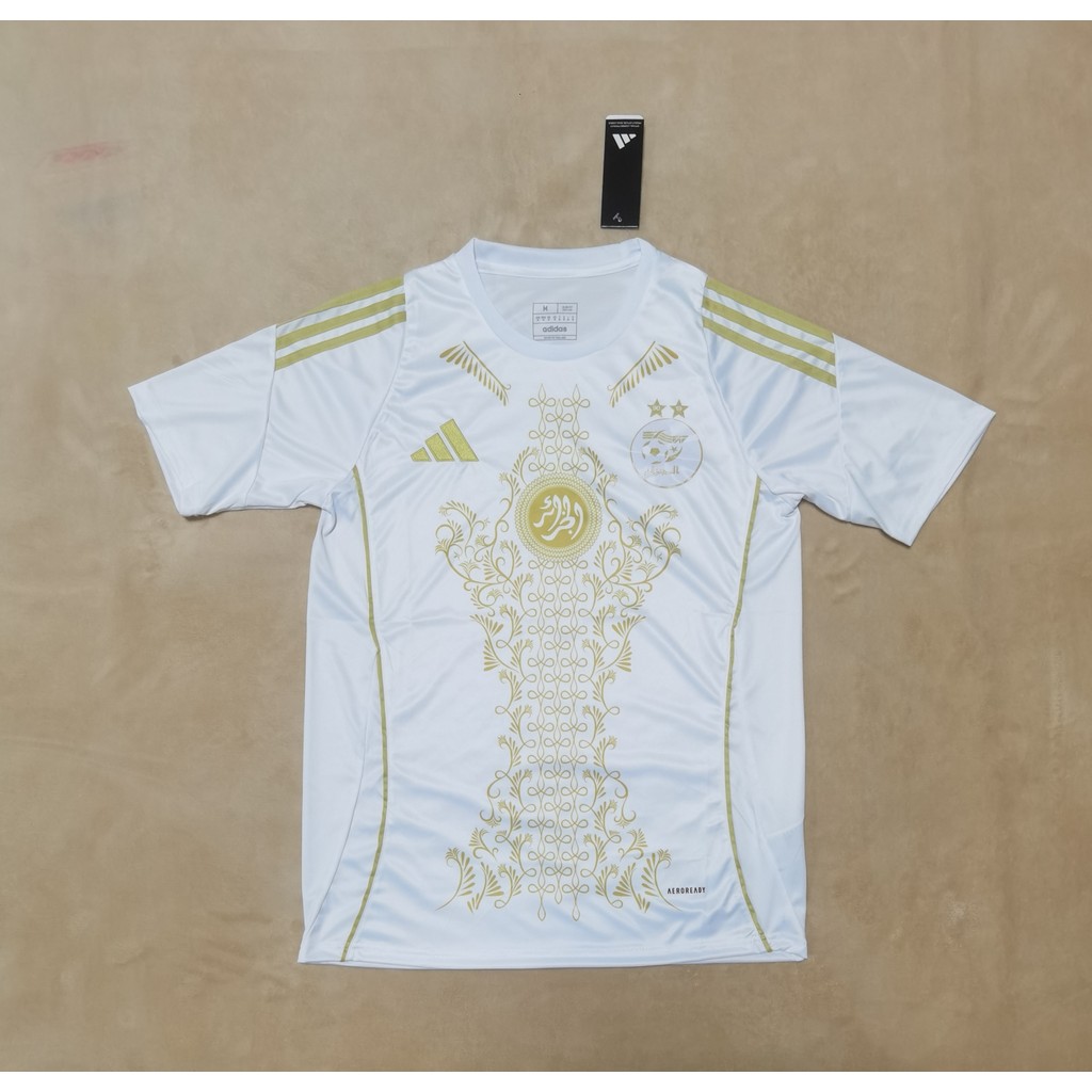 2024 Algeria Training Jersey สีขาว S~2XL/เสื้อกีฬา/แห้งเร็ว/เสื้อยืดกีฬา