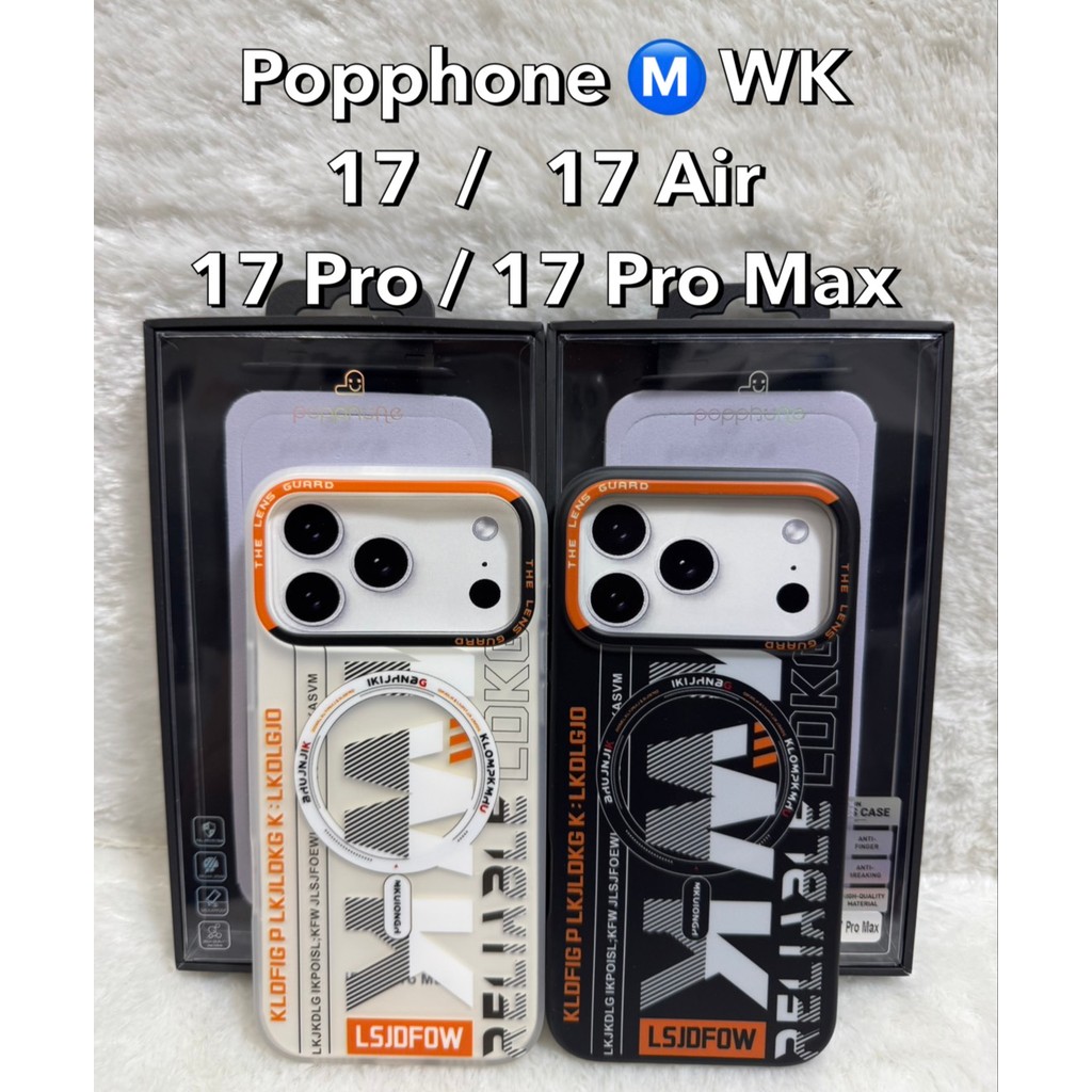popphone iรุ่น  WK Reliable Look  เคส compatible for iPhone 17 17 Air 17 Pro 17 pro max case