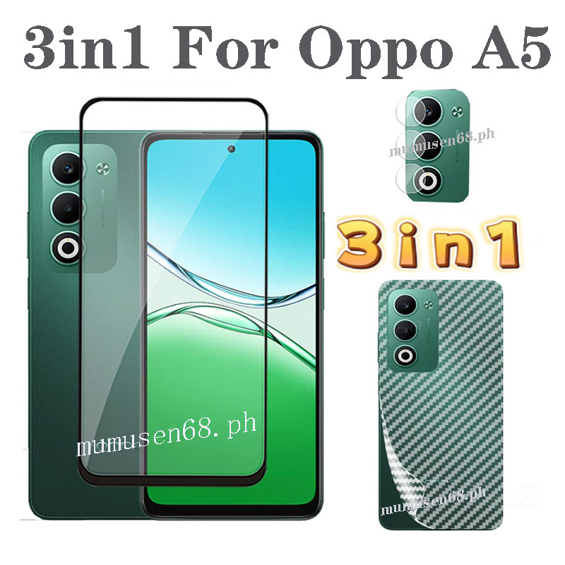 3 YN 1 Oppo A5 ฟิล์มกระจกนิรภัยสําหรับ OPPO A5 pro A3 Pro A5X A3X กระจกนิรภัยป้องกันหน้าจอ + ฟิล์มด้