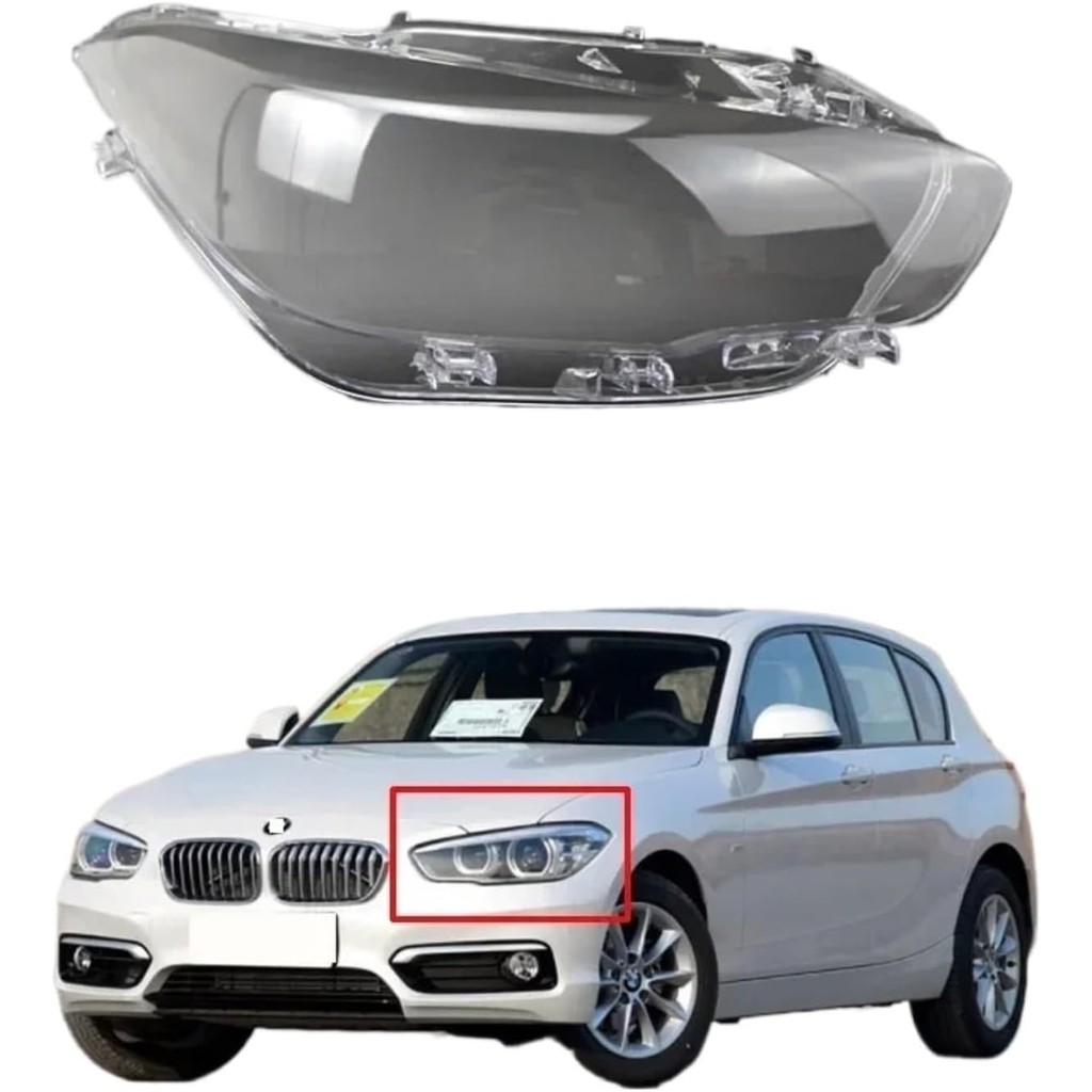 ฝาครอบไฟหน้าสําหรับ B-MW 1 Series F20 116i 118i 120i 2016-2019 Hatchback ไฟหน้าพลาสติกเลนส์โปร่งใสโค