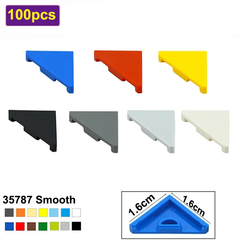 100ชิ้น มอค อิฐประกอบอนุภาค35787แผงไฟสามเหลี่ยมอาคารบล็อก ทําเอง เปลี่ยนชิ้นส่วนของเล่นสําหรับของขวั