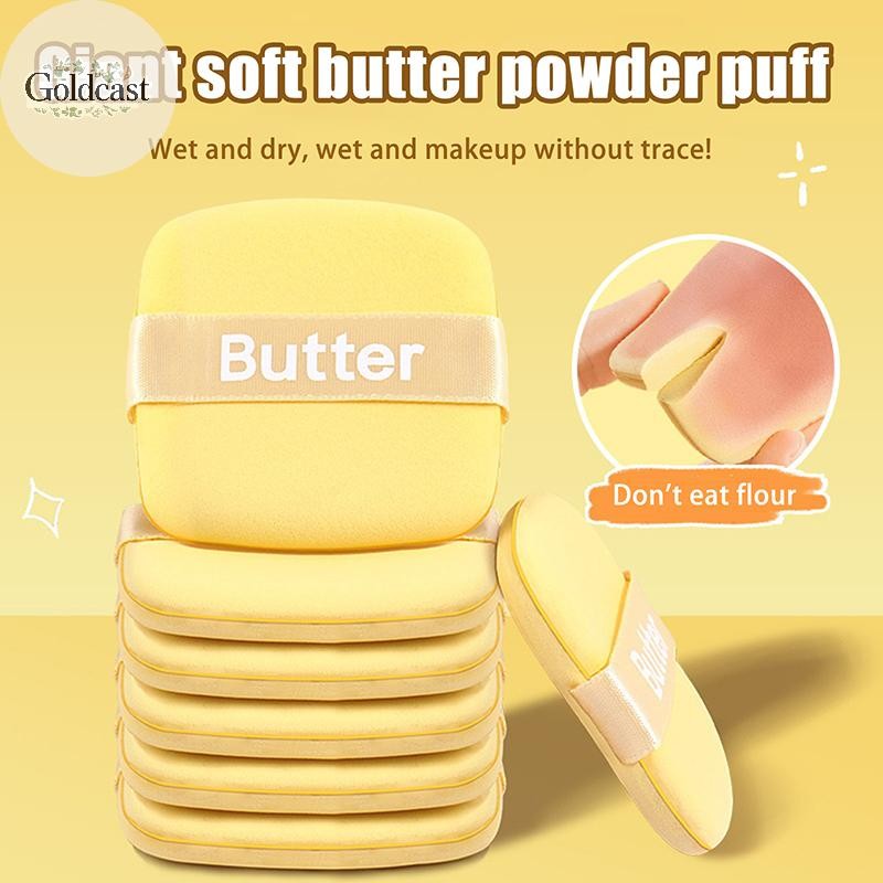 GOLD 6 ชิ้นชุดแป้งพัฟเปียกและแห้ง Dual-Purpose Beauty เครื่องมือ Mini Thumb แป้งพัฟไม่กินแป้ง Founda