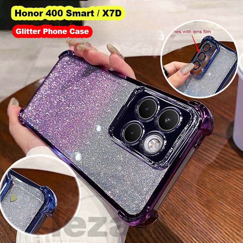เคสHonor 400 Smart 400Smart 5GเคสHonor X7D X7 d กรณี Soft Shining กันกระแทก Glitter ปกหลัง