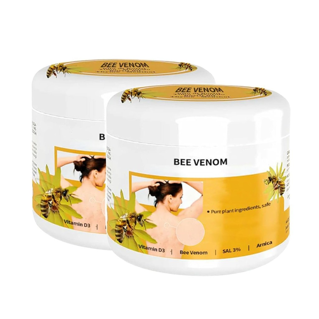 2 ชิ้น Bee Venom Cream, Hydrating Moisturizing Cream, ให้กลับ, คอ, มือ, ข้อต่อเท้า Etc(2*30 ML)