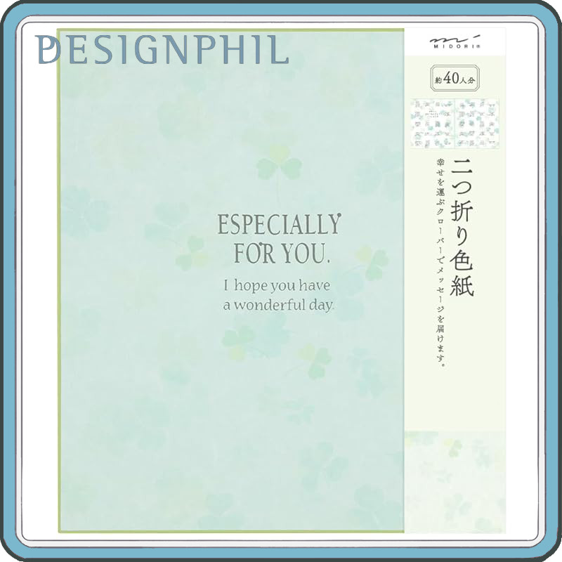 Midori Colored Crepe Paper Folding Clover Pattern 33140006