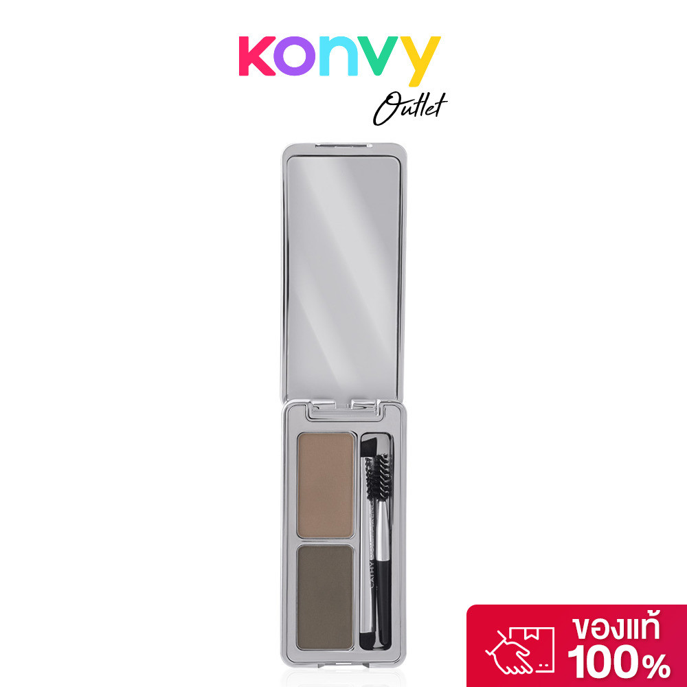 Cathy Doll x Maeng Artist Eyebrow Powder [1.8g + 1.8g] #01 Ashley Gray พาเลทเขียนคิ้วเนื้อฝุ่น 2 เฉด