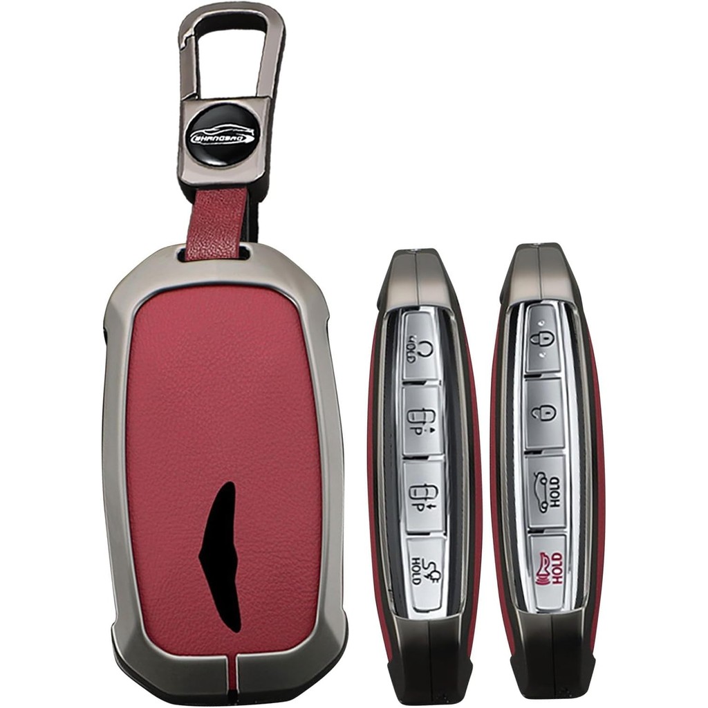 ฝาครอบ Fit สําหรับ Genesis GV60 GV80 G70 G90 2025 2024 2023 โลหะสมาร์ท Key Fob ผู้ถือ Key Protector 