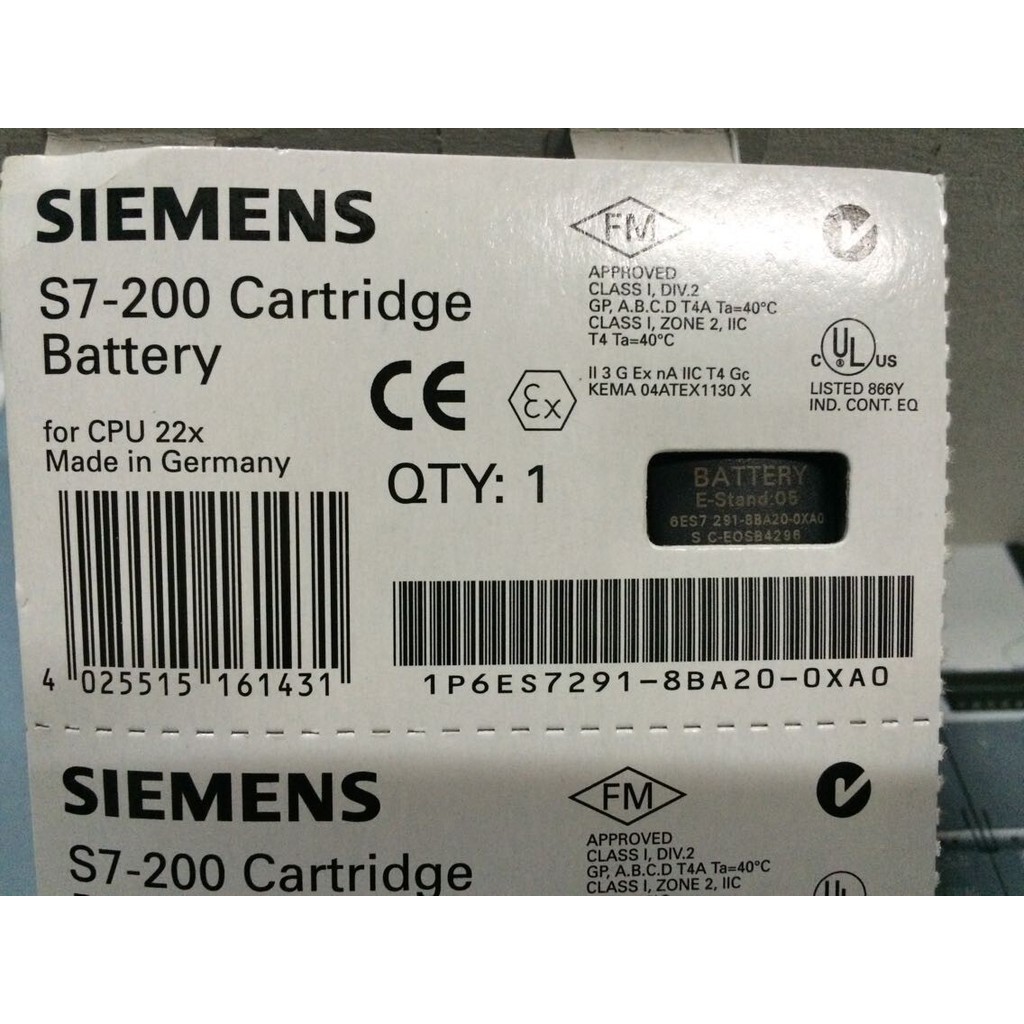 6ES7291-8BA20-0XA0 S7-200 PLC กล่องการ์ดแบตเตอรี่ 6ES72918BA200XA0 จัดส่งฟรี