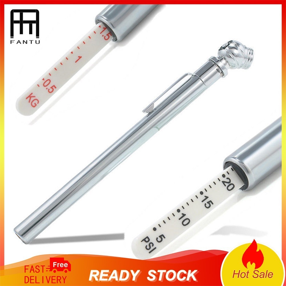 FANTUDZ พร้อมสต็อกAuto รถมอเตอร์ Tyre ยางความดันอากาศ 5-50PSI Mini Test Meter Gauge ปากกา