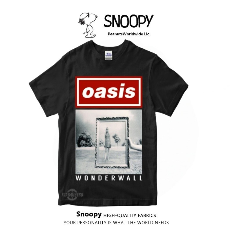 เสื้อยืดวง OASIS - WONDERWALL เสื้อยืดพรีเมียม oasis britpop