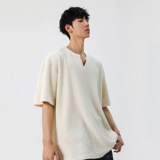 เสื้อยืดผู้ชายเนื้อนุ่ม แขนสั้น ระบายอากาศได้ดี สำหรับฤดูร้อน