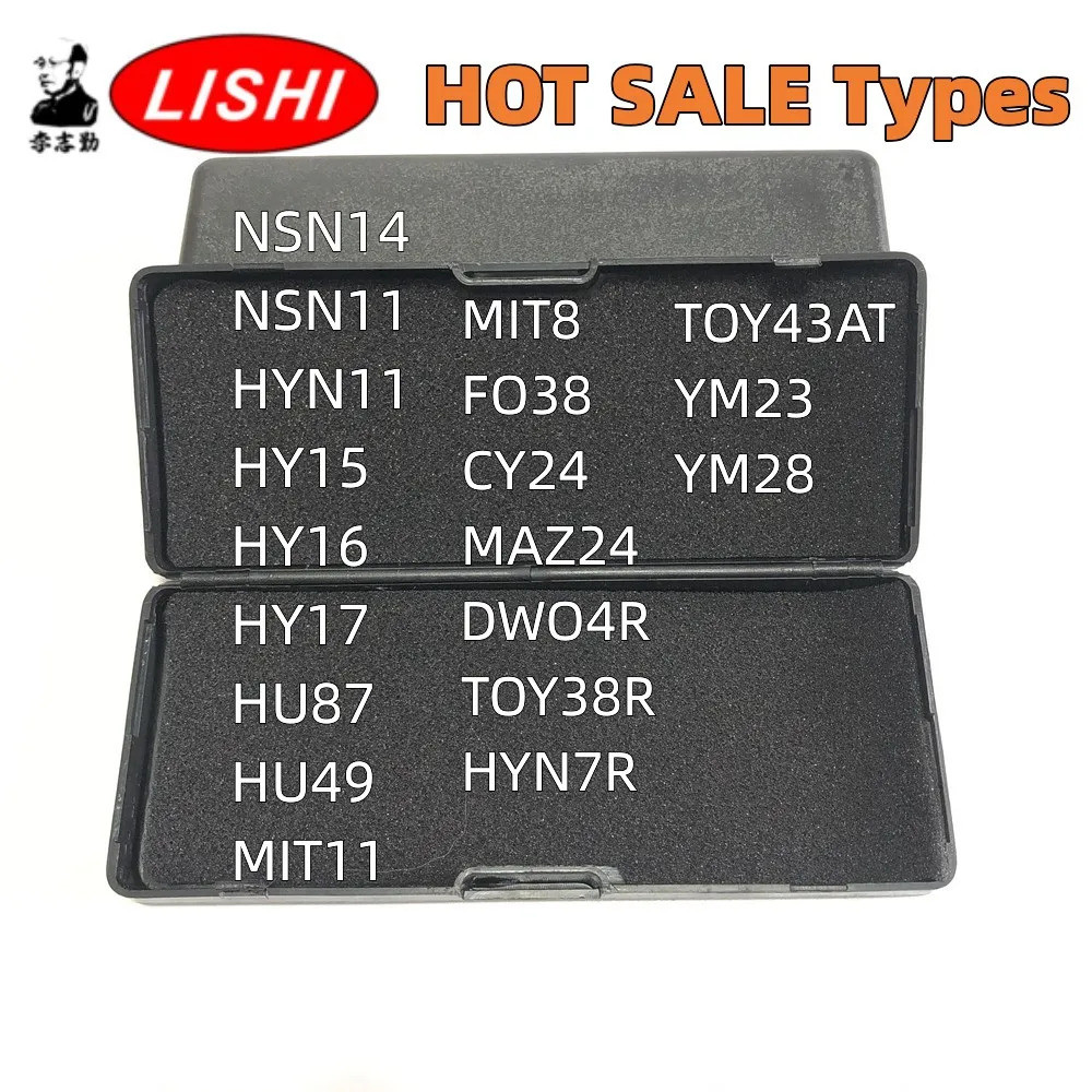 Lishi 2 in 1 เครื่องมือ NSN14 ign MAZ24 IGN MAZ2014 DW04R HY15 HY16 HY17 HU87 HU49 CY24 FO38 HYN7R M