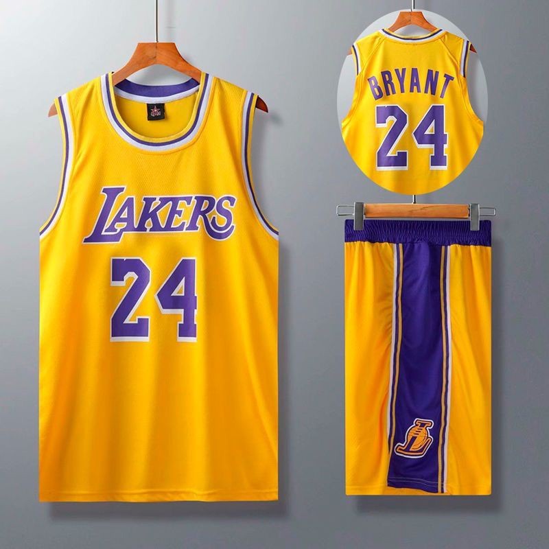 ส่วนลด Lakers Jersey เสื้อบาสเก็ตบอล Lakers 24 Kobe Jersey James Suit Children Adult Training 23 Com