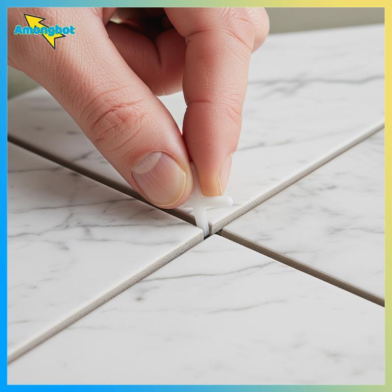 Amonghot> Cross Tile Leveling Clip 1 กระเป๋า 1/1.5/2/2.5/3 มม.วัสดุปลอดสารพิษ Tile Spacer สําหรับชั้