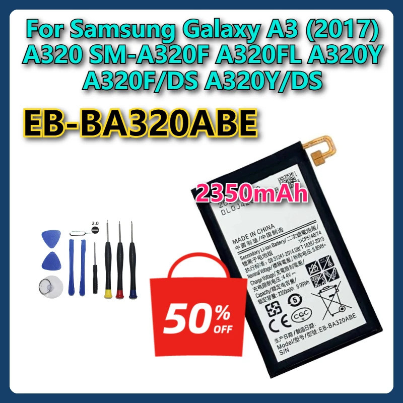 EB-BA320ABE 2350mAh แบตเตอรี่โทรศัพท์ใหม่สําหรับ Samsung Galaxy A3 (2017) A320 SM-A320F A320FL A320Y