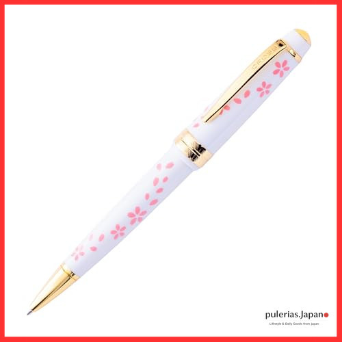 ปากกา CROSS Bailey Light Sakura Collection สีขาวลายซากุระ หมึกสีดำ 0.5 มม. ของแท้