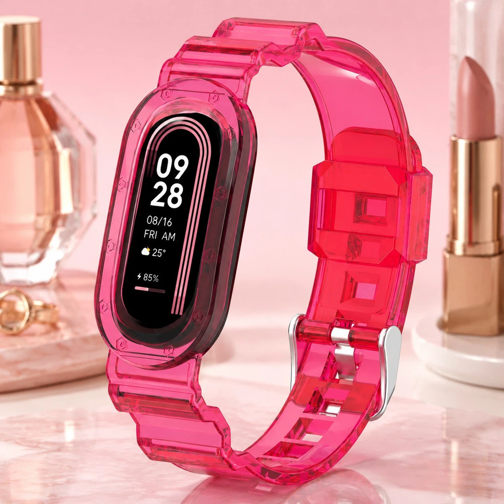 สร้อยข้อมือซิลิโคนใสสายรัดข้อมือสมาร์ทวอทช์สําหรับเคส Google Fitbit Air และสายรัดแบบบูรณาการ