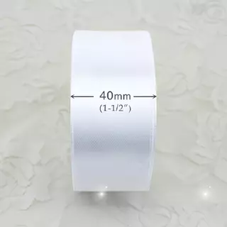 ม้วนริบบิ้นสี 40 มม. ด้านเดียว 4cm ริบบิ้นทั่งซาตินขนาด 25 หลา Ribbons