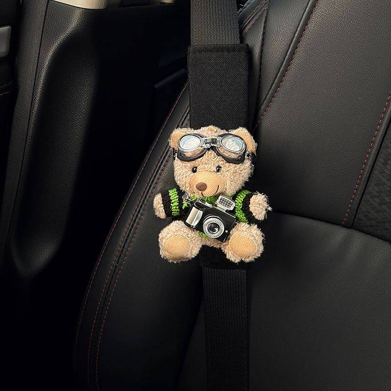 Car Safety Belt Shoulder Pad Cover Anti-Wear Clothes Plush Doll Car Safety Belt Protective Case Cute