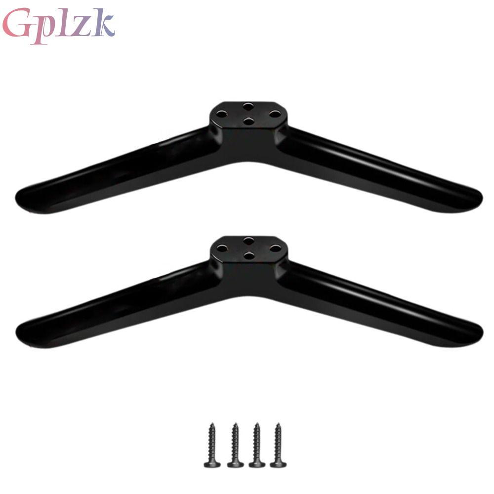 GPLZK ขายึดฐานขาตั้งทีวี, สากลพร้อมแผ่นกันลื่น ขาขาตั้งฐานทีวี, สีดําพร้อมสกรู ขาตั้งทีวียึดฐานห้องนั่งเล่น