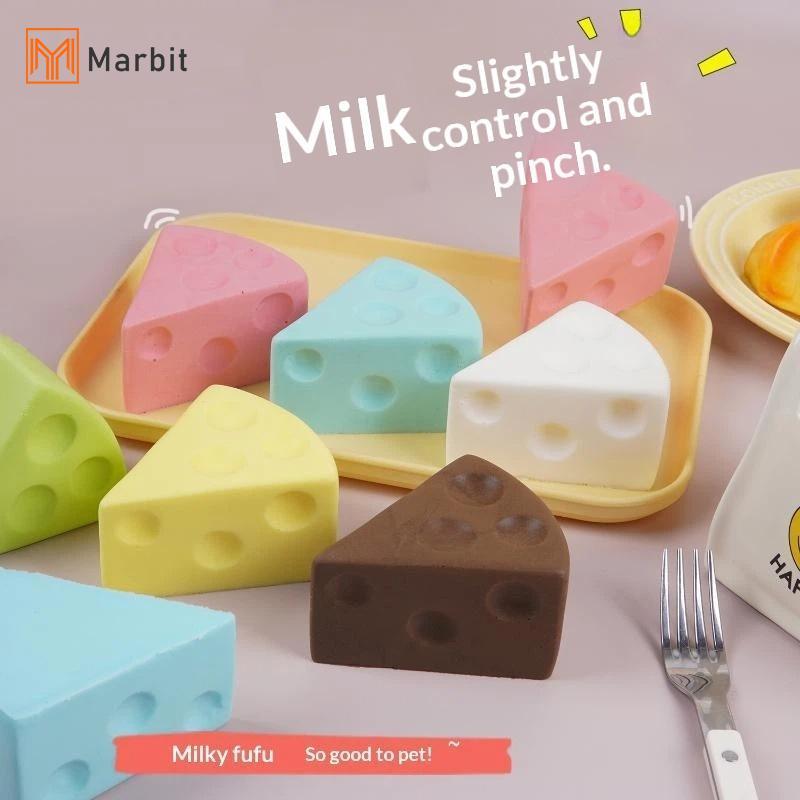 Marbit น่ารักจําลองชีส Squishy ของเล่นนุ่มช้า Rebound ความวิตกกังวลบรรเทาบีบ Dpression Gadget สําหรับผู้ใหญ่ Gifting