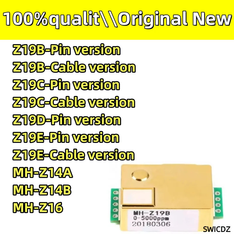 100% ใหม่ original MH-Z19B/MH-Z19C/MH-Z19D/MH-Z19E/MH-Z14A/Z14B/MH-Z16 NDIR CO2 Sensor