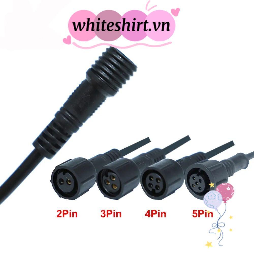 WHITESHIRT ชายหญิง LED Connector, IP67 2Pin 3Pin 4Pin 2Pin 3Pin 4Pin แจ็ค, ไฟ LED Connector สายสีดํา