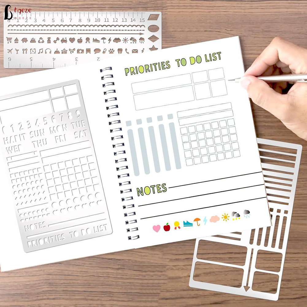 Planner Stencil Set Reusable Planner Stencils ของขวัญที่เป็นความคิดสําหรับ Loved Ones
