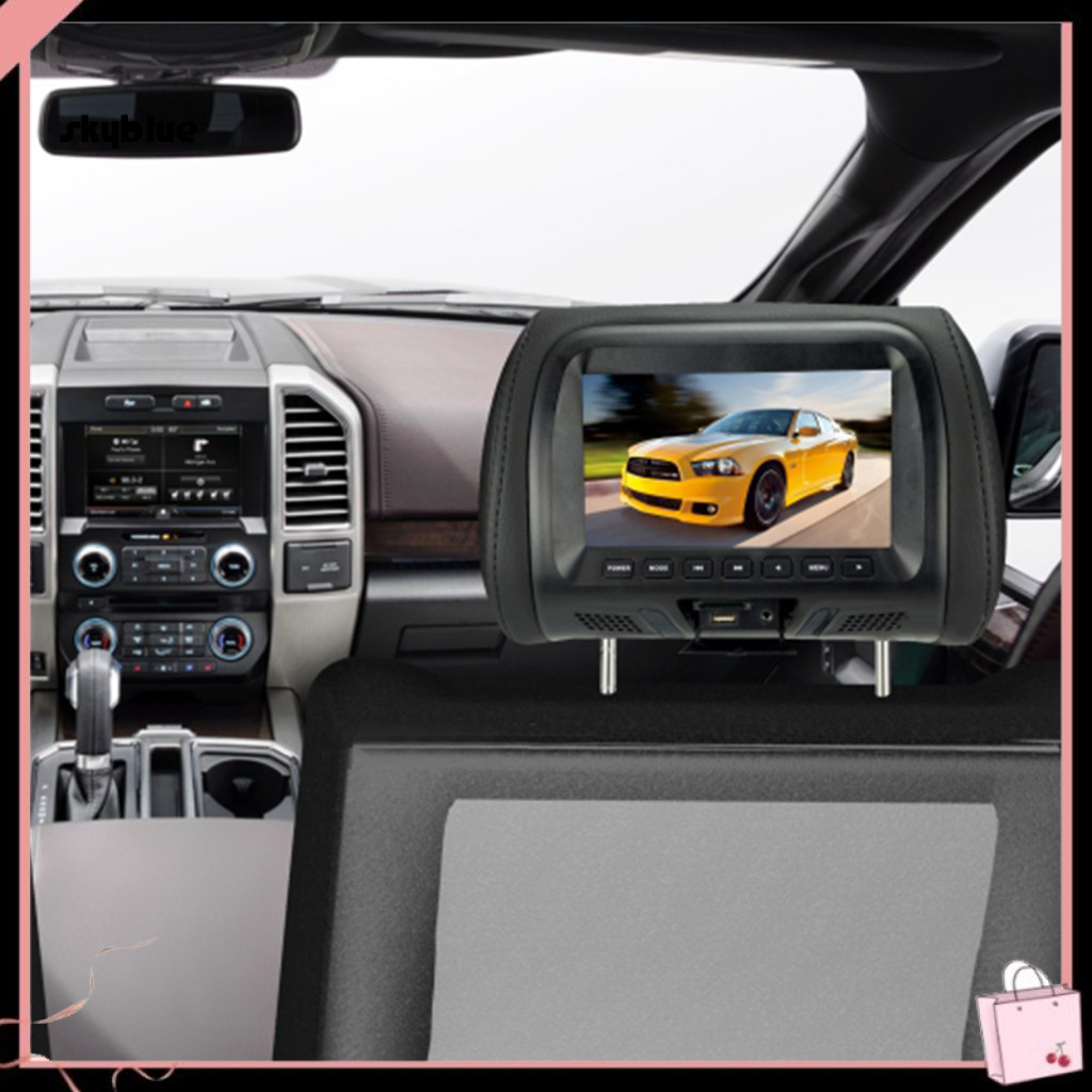 [Sy] L7M ความบันเทิงที่นั่งด้านหลังหน้าจอ LED LCD Universal 7 นิ้ว Clear Definition Headrest Monitor