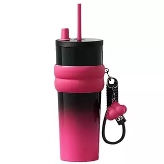 Zeblu 316 ถ้วยกาแฟสแตนเลส 710ml แก้วน้ําฉนวนสูญญากาศพร้อมฟางแก้วเดินทางรั่วซึมสําหรับเครื่องดื่มร้อนและเย็นสํานักงาน lu