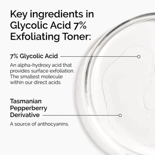 The Ordinary Glycolic Acid 7% Exfoliating Toner ขนาด 240mL โทนเนอร์ผลัดเซลล์ผิว ช่วยให้สีผิวแลดูสม่ำเสมอ