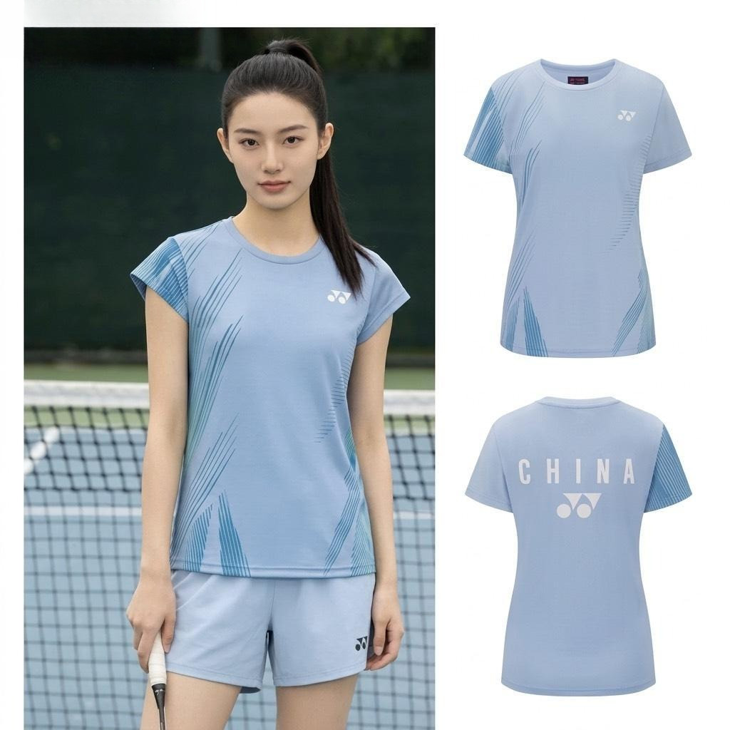 เสื้อแบดผู้หญิง ผ้าดีใส่สบาย แห้งเร็ว ใส่ตีแบด ตีเทนนิส สวยๆ ส่งไวจากไทย สามารถสั่งสกรีนเพิ่มได้
