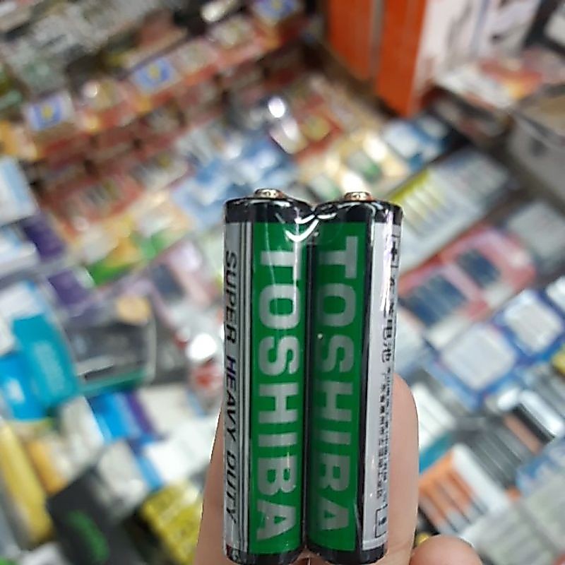 ถ่าน Toshiba Size AAA(ขนาดเล็ก)  1.5V จำนวน 2ก้อน Heavy Duty ของใหม่ ของแท้