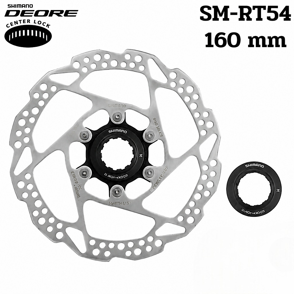 ใบดิสเบรคใบดิสโรเตอร์  CenterLock รุ่นใหม่ SM-RT54 160MM  (Malay)