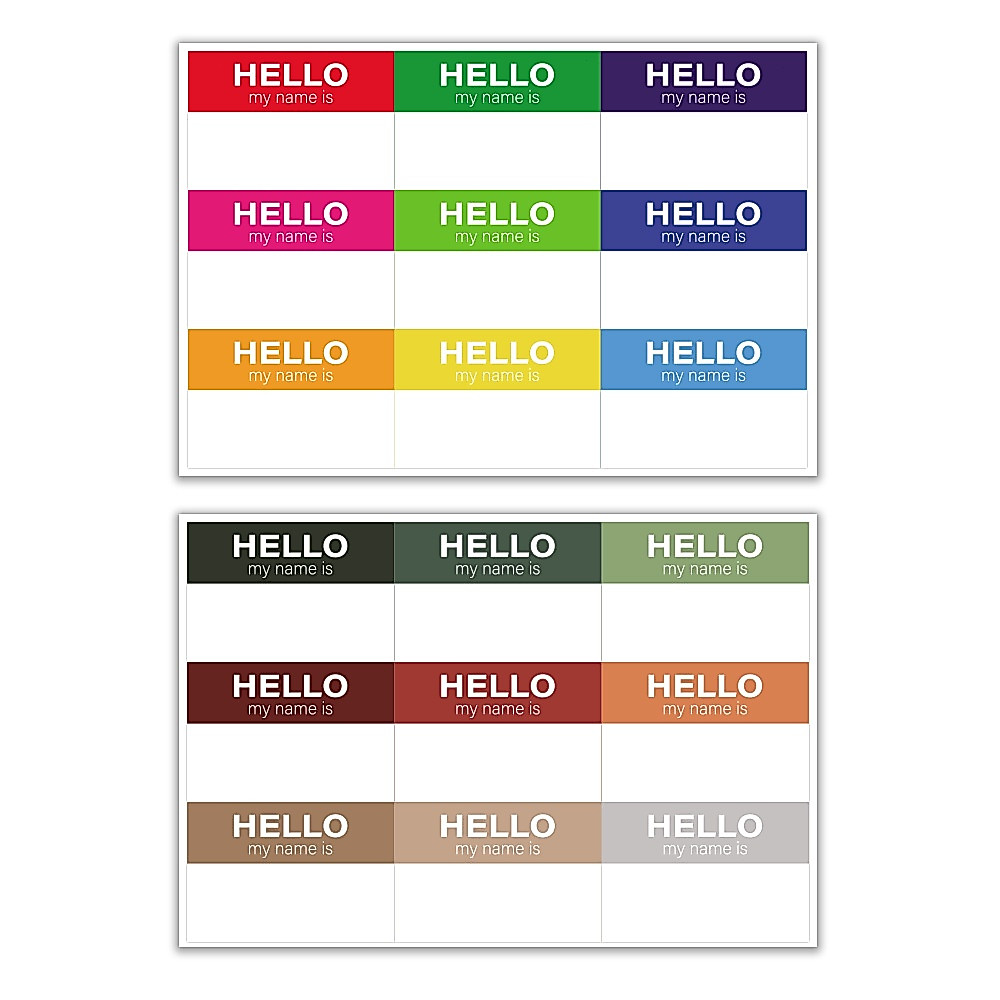 สติกเกอร์ชื่อ ลาย Hello My Name Is... ขนาด 7.5*5 ซม. มี 9 สี สําหรับตกแต่ง Diy จํานวน 90 ชิ้น ต่อแพ็คสติกเกอร์ฉลาก เครื่องเขียน สําหรับนักเรียน