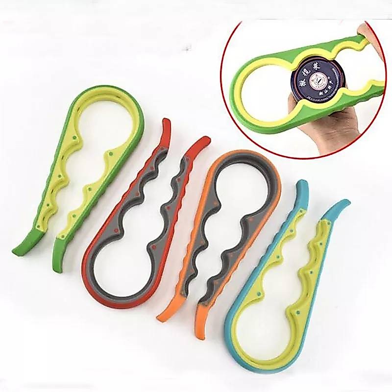 ที่เปิดฝาขวดโหล 4in1 ที่หมุนฝาขวด ที่เปิดฝาขวดแบบเกลียว สุ่มสี