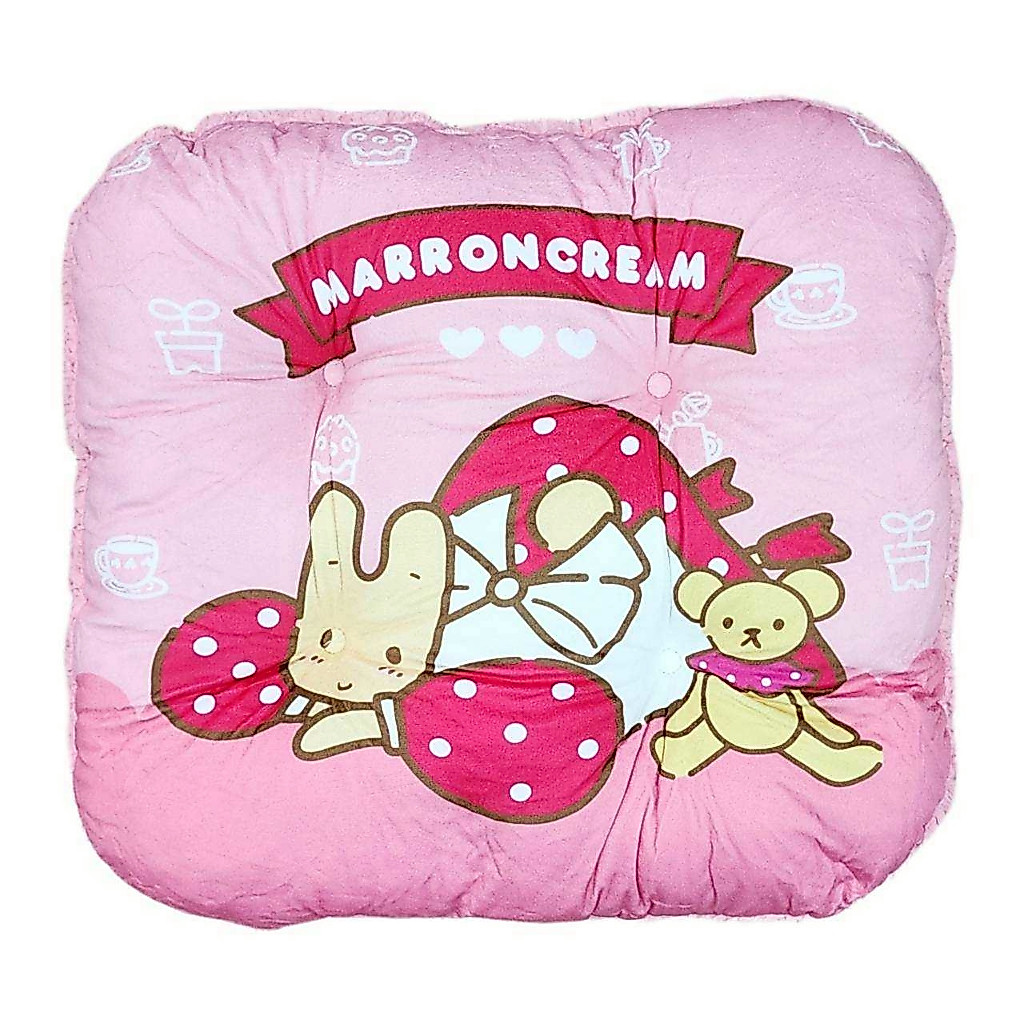 เบาะรองนั่ง Sanrio Character นุ่มสบาย สีสันสดใส มีเชือกผูกกันเลื่อนกับขาเก้าอี้ ตัวนวมเบาะมีความหนา ขนาด 45×45×8 cm.