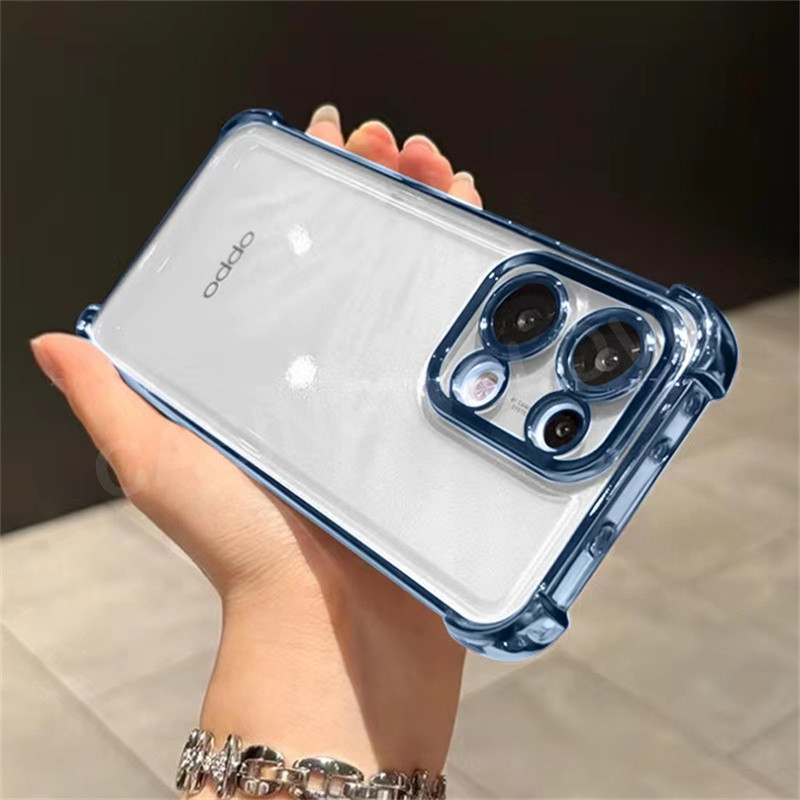 ปลอกสําหรับOppo Reno16 Pro 5G 2026 OPPO Reno 16 Pro 16 F 16F 4G 5Gโปร่งใสกันกระแทกฝาหลังซิลิโคนสี่มุมกรณีกันกระแทกเคสโทรศัพท์
