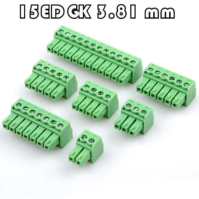 10pcs15edg 3.81 มม.KF2EDG 3.81 PCB สกรู Terminal Block