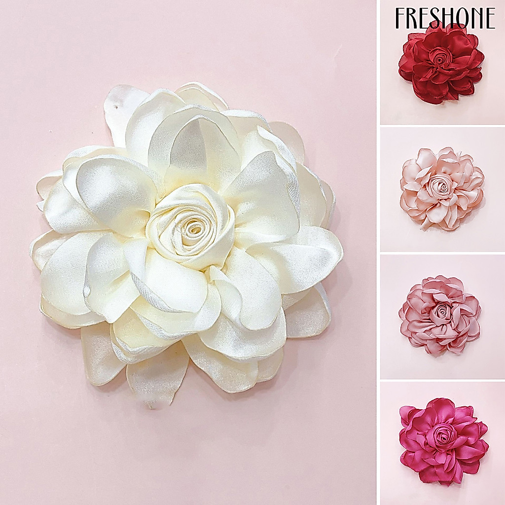 [FISI]10 ซม.ผ้ากุหลาบดอกไม้อุปกรณ์เสริมผู้หญิงอเนกประสงค์ Corsage กิ๊บติดผมสูทปกเสื้อผ้ากระเป๋า DIY Corsage