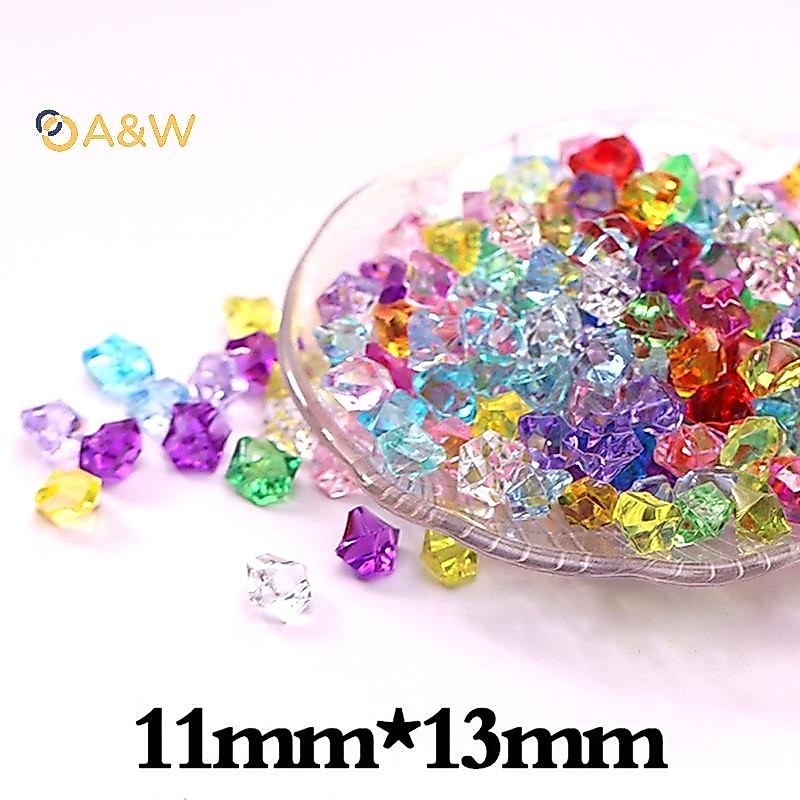 A&W 20PCS สีสันของเล่นเด็กคริสตัลไม่สม่ําเสมอหินตกแต่ง DIY Handmade อุปกรณ์ตกแต่งใหม่