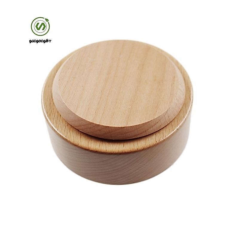 [gangong1kr]กล่องดนตรีไม้หมุนฐานกลมงานฝีมือศิลปะ Diy สําหรับเครื่องประดับตกแต่งคริสต์มาสเด็กของขวัญ