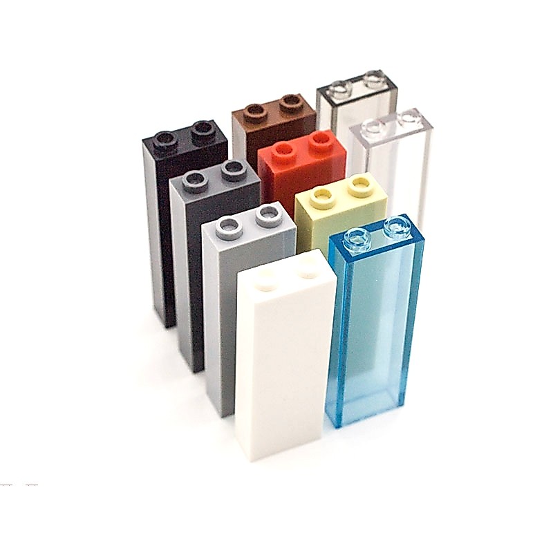 5pcs อิฐ 2454 อนุภาคขนาดเล็ก 1x2x5 โปร่งใส Building Block 46212 MOC Villa Wall อุปกรณ์เสริม