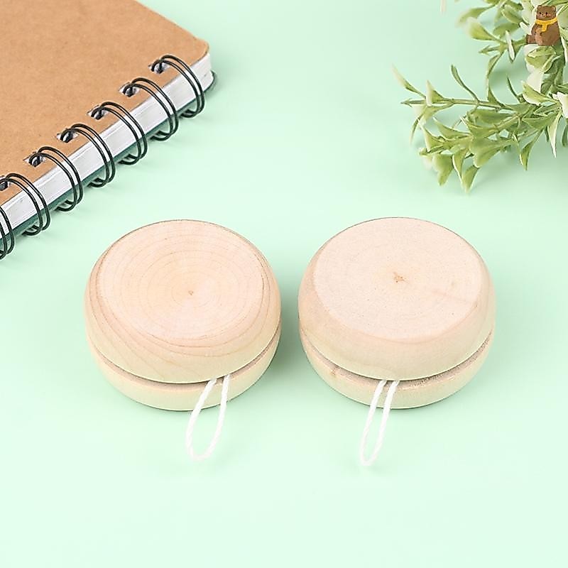 [TA] ไม้ Yoyo สีรอบ DIY Baby Yoyo Hand-Made หัตถกรรม Log ของเล่นเด็ก Yo-Yo Creative Yo Yo ของเล่นเด็กของขวัญ TH