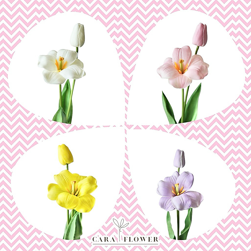 Blooming Tulip | ดอกทิวลิปบานปลอม ดอกไม้ปลอม ดอกไม้ประดิษฐ์ ตกแต่งบ้าน พร๊อพถ่ายรูป (T04) [พร้อมส่ง]